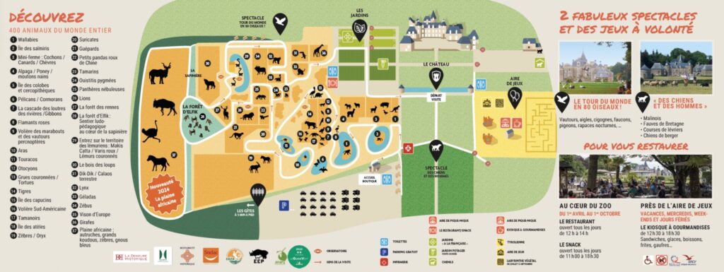 carte plan zoo de la Bourbansais PDF